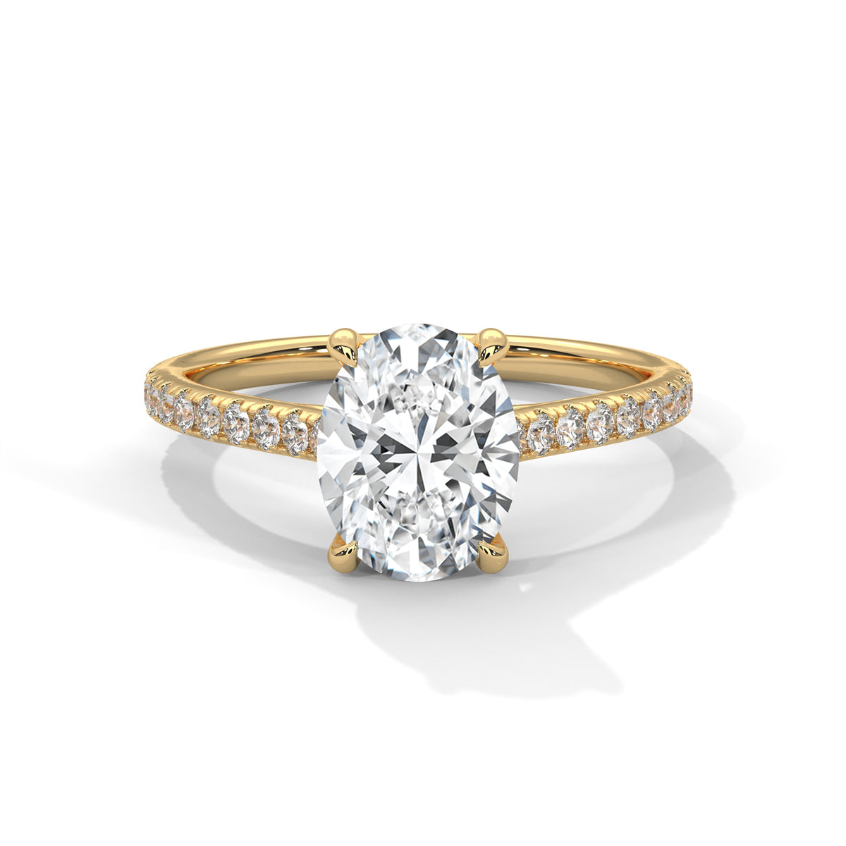 Oval Three Stone Lab Grown Diamond Ring