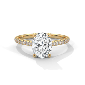 Oval Three Stone Lab Grown Diamond Ring